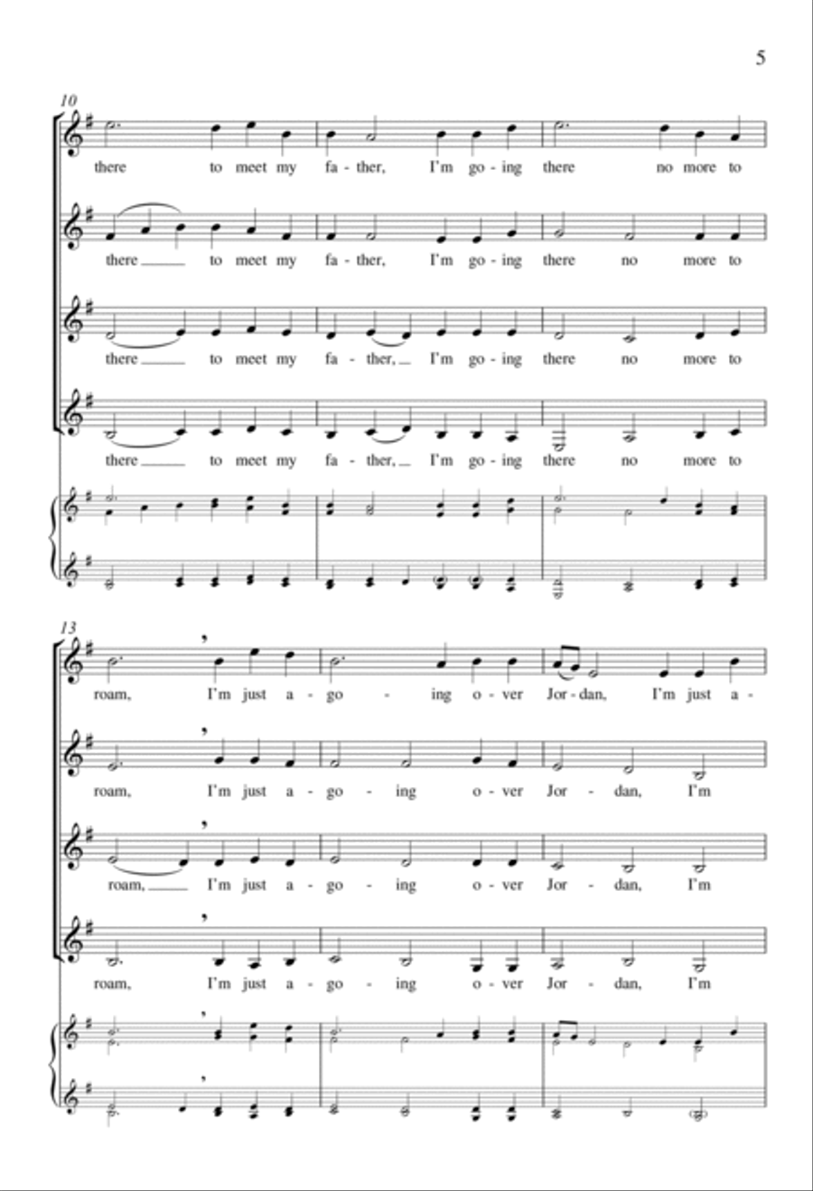 Poor Wayfaring Stranger SSAA scores gallery preview page 4