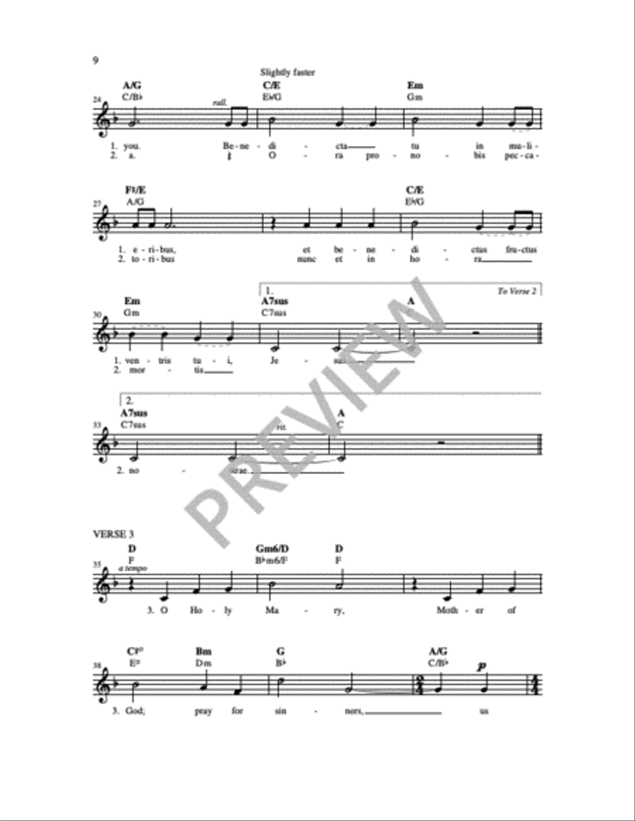 Ave Maria 3-Part scores gallery preview page 4