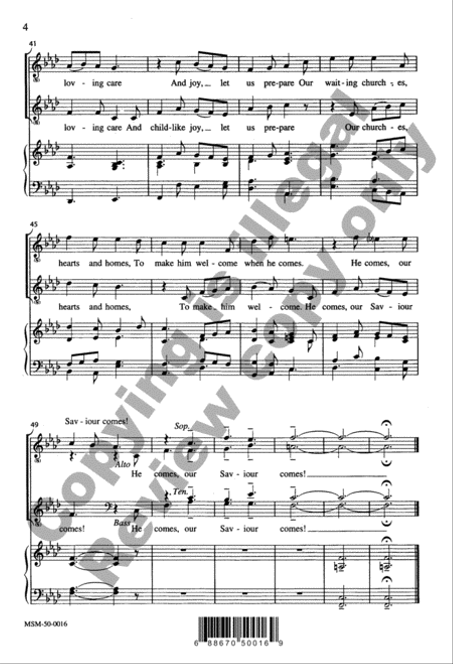 How Long, the Prophets Cried 4-Part scores gallery preview page 5