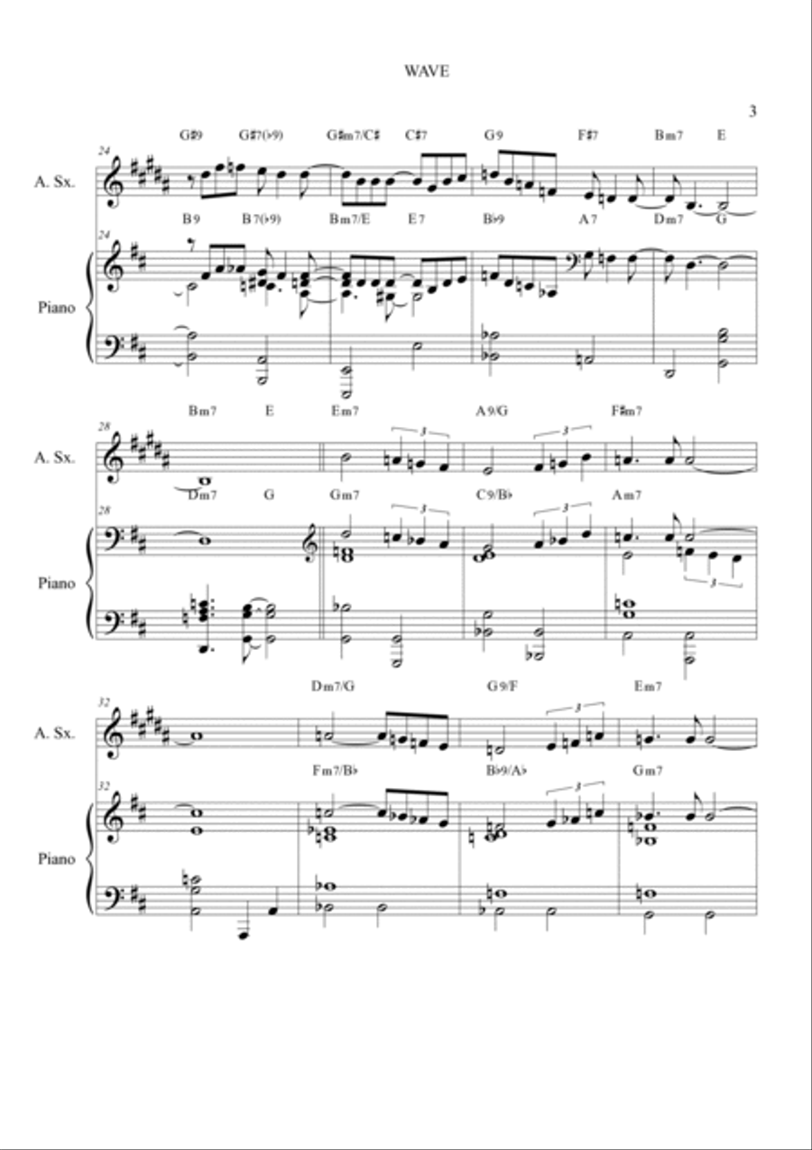 Wave Wave Alto Saxophone scores gallery preview page 3