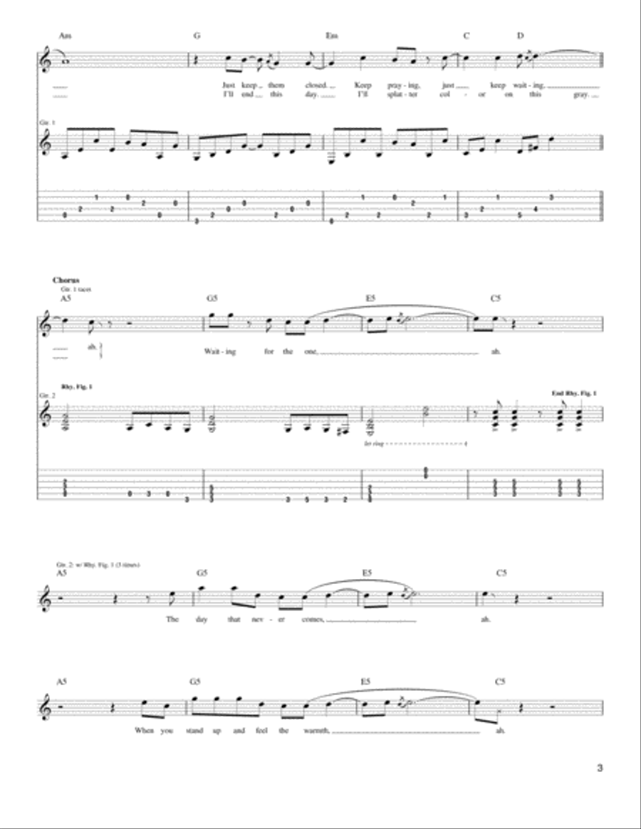 The Day That Never Comes Acoustic Guitar scores gallery preview page 3