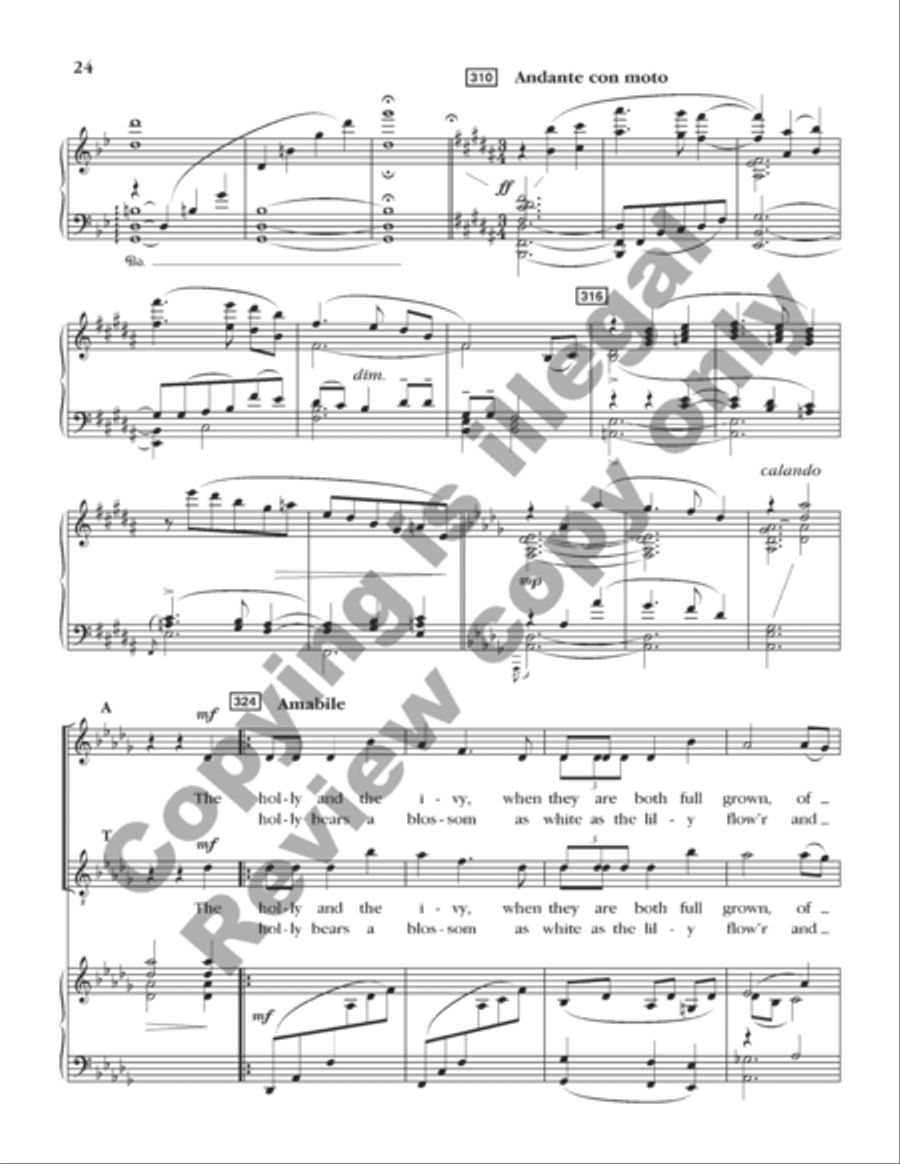 A Feast of Carols (Choral Score) 4-Part scores gallery preview page 22