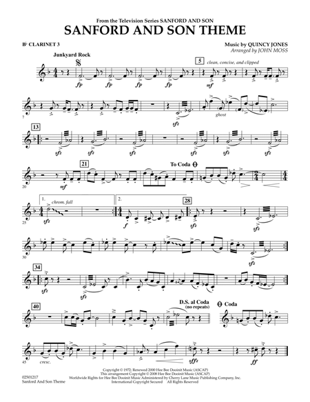 Sanford And Son Theme - Bb Clarinet 3