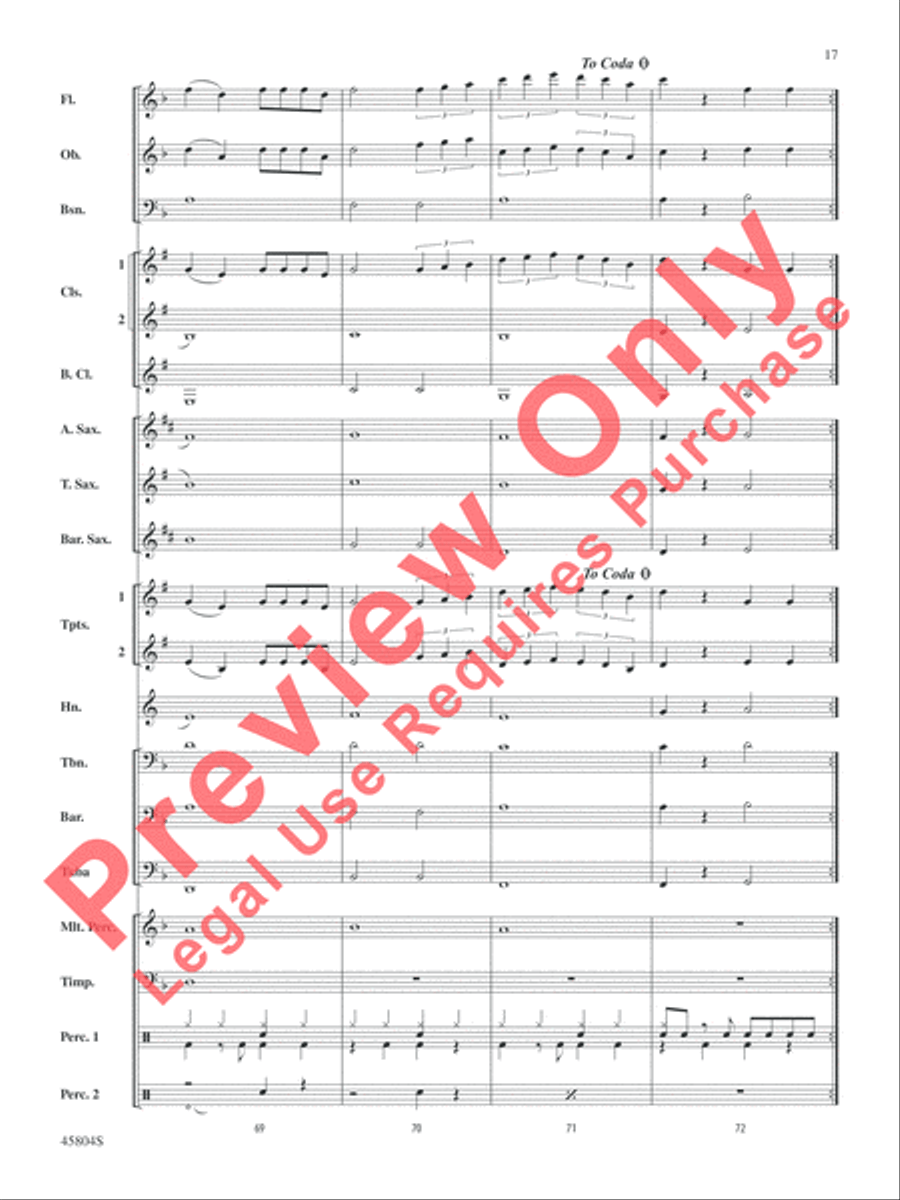 Just Like Fire Concert Band scores gallery preview page 17