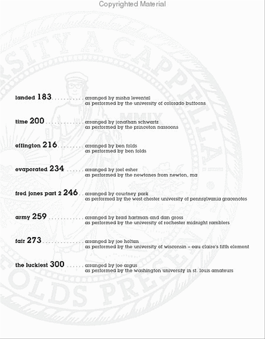 Ben Folds Presents University A Cappella! 4-Part scores gallery preview page 3
