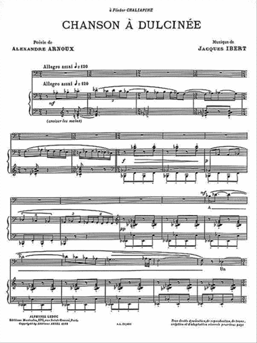 Chansons De Don Quichotte No. 2 - Chanson A Dulcinee Voice Solo scores gallery preview page 3