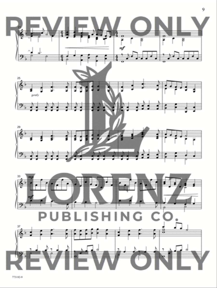 All Is Mary and Bright Piano Solo scores gallery preview page 5