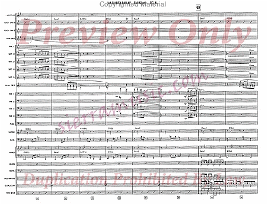La Guera Baila (The Fair One Dances) Jazz Ensemble scores gallery preview page 9