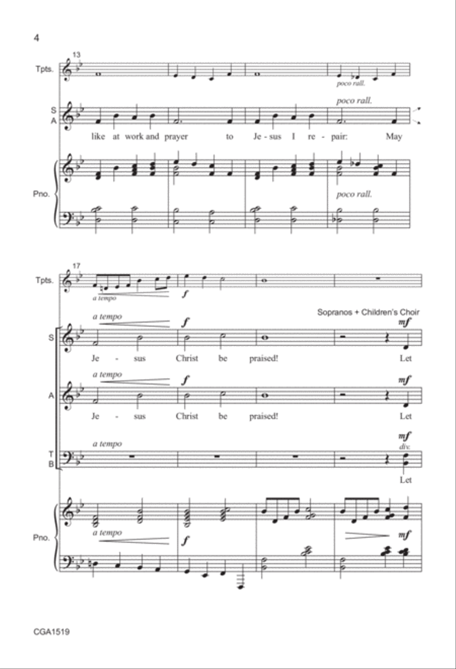 When Morning Gilds the Skies 4-Part scores gallery preview page 4