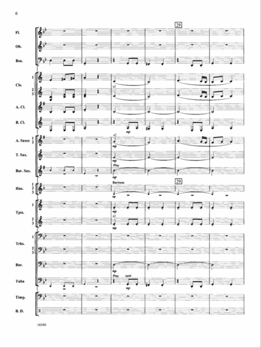 Symphony No. 7 (Second Movement): Score Concert Band scores gallery preview page 6
