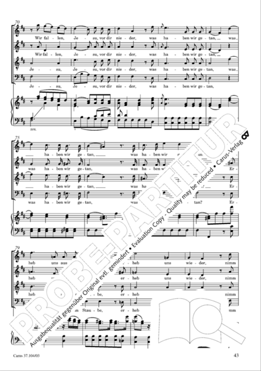 Ein Lammlein geht und tragt die Schuld 4-Part scores gallery preview page 44