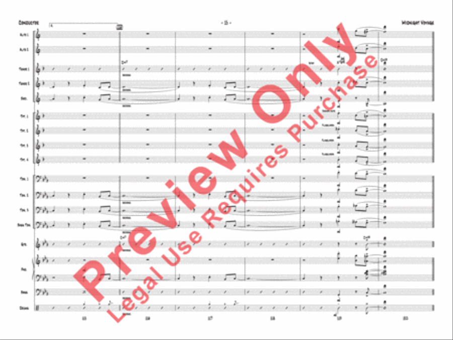 Midnight Voyage (score only) Jazz Ensemble scores gallery preview page 18