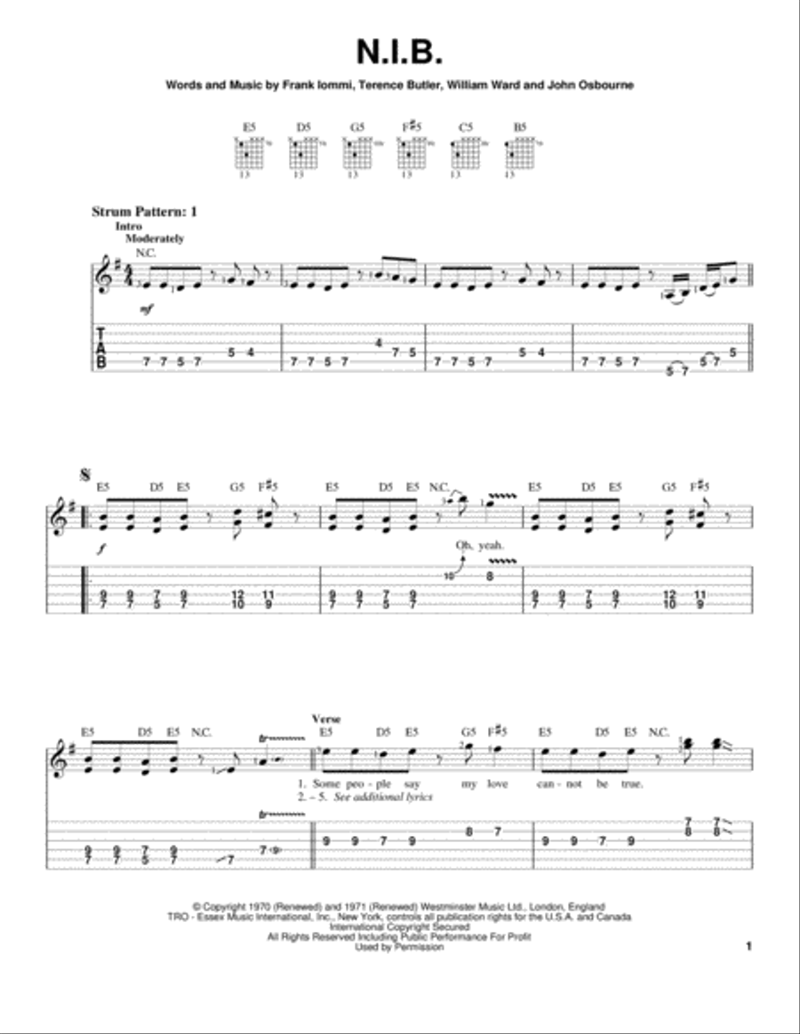 N.I.B. Acoustic Guitar scores gallery preview page 1