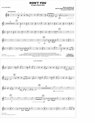 Don't You (Forget About Me) (arr. Ishbah Cox) - 1st Bb Trumpet