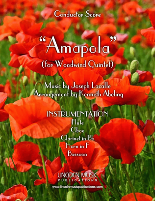 Book cover for Amapola (for Woodwind Quintet)