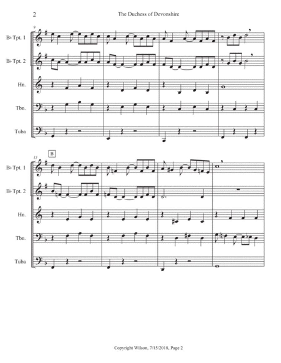 The Duchess of Devonshire Brass Quintet scores gallery preview page 3