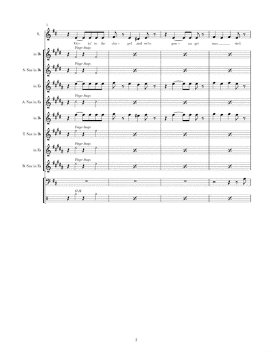 Chapel Of Love Saxophone Quartet scores gallery preview page 3
