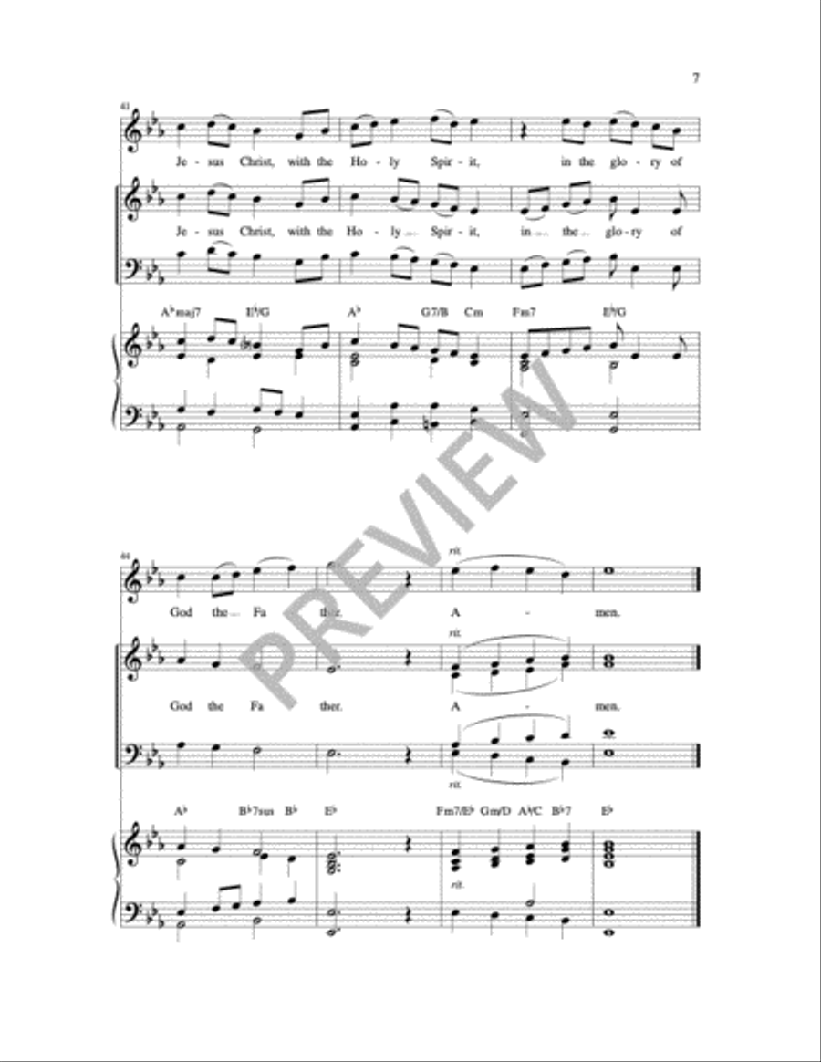 Glory to God-Mass of Wisdom Praise scores gallery preview page 5