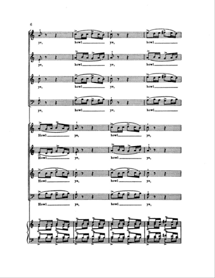 Howl ye 4-Part scores gallery preview page 5