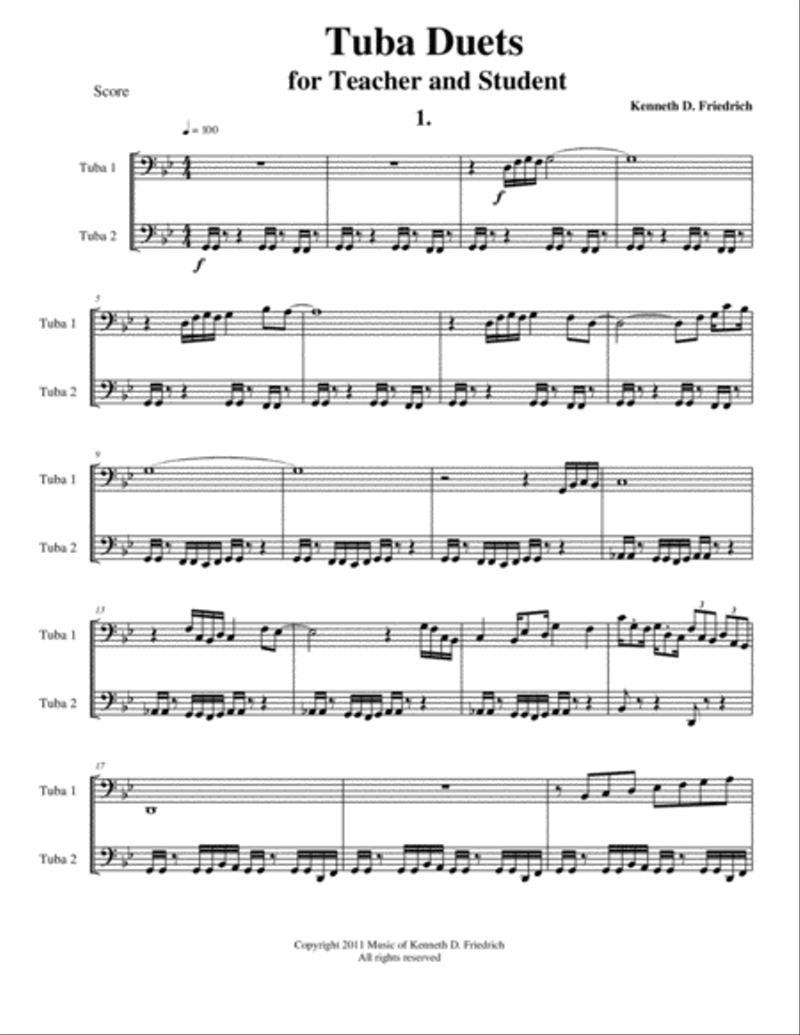 Tuba Duets for Teacher and Student Brass Duet scores gallery preview page 4