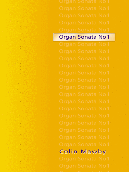 Organ Sonata No 1