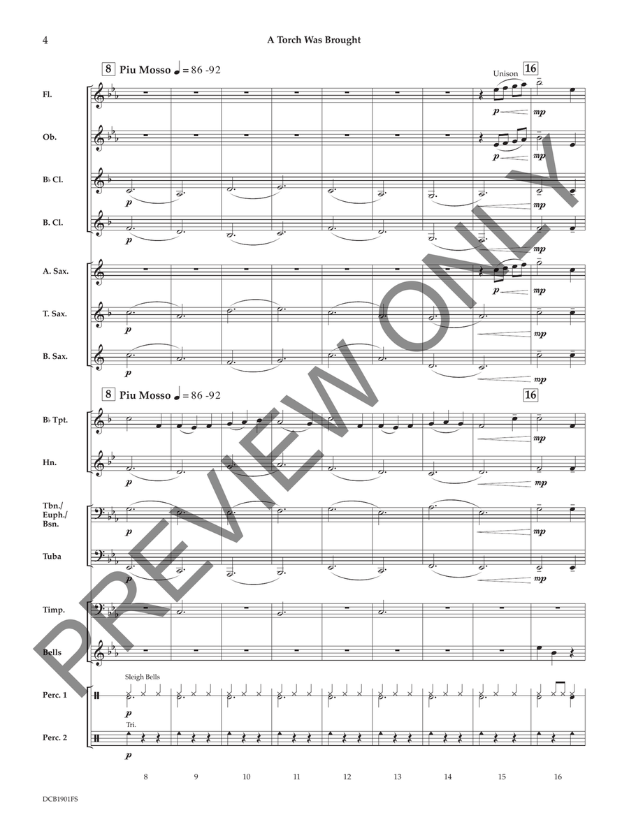 A Torch Was Brought Concert Band scores gallery preview page 5