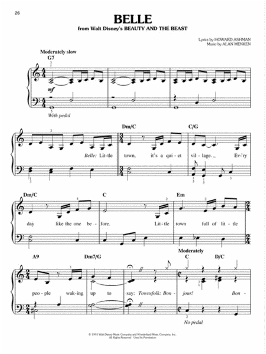 Disney Mega-Hit Movies Piano, Vocal, Guitar scores gallery preview page 4