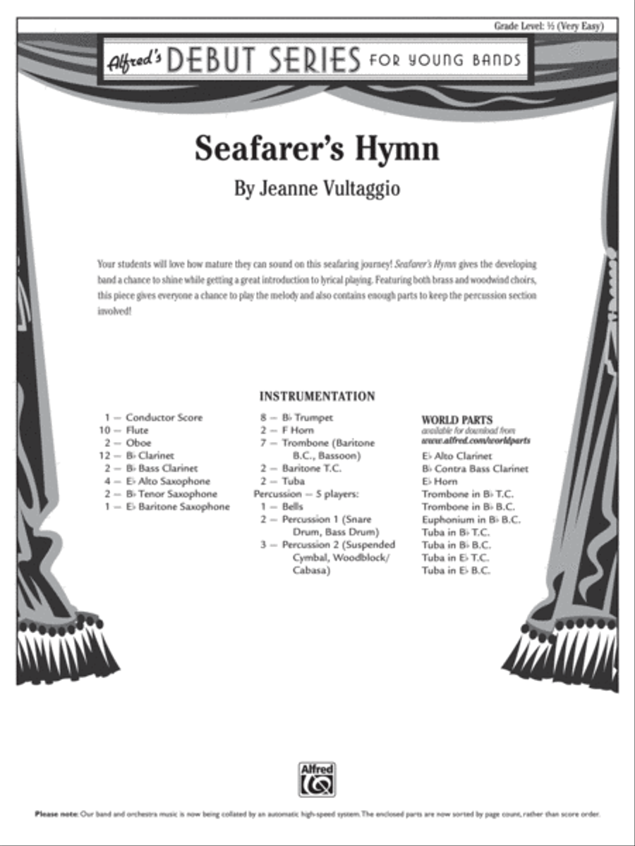 Seafarer's Hymn: Score Concert Band scores gallery preview page 1
