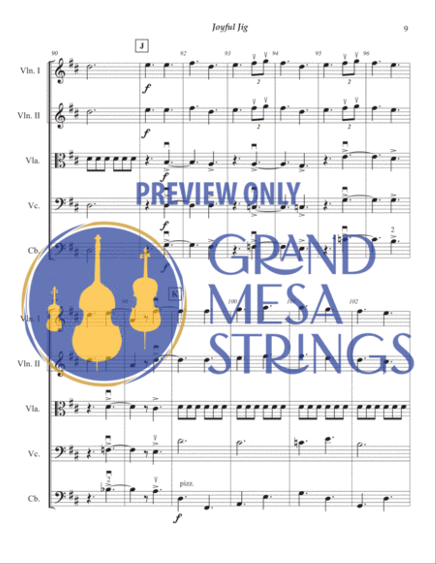 Joyful Jig String Orchestra scores gallery preview page 10