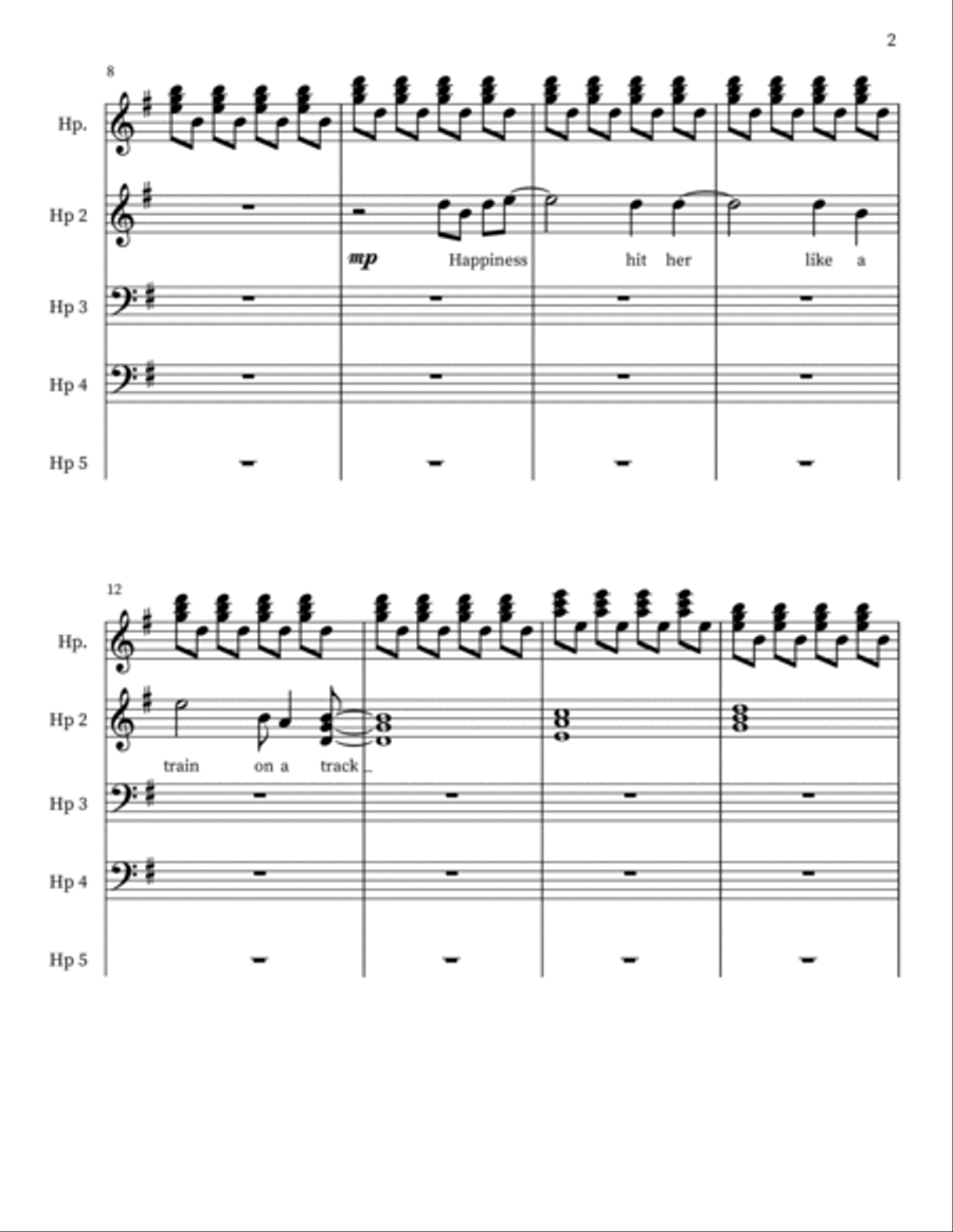 Dog Days Are Over Harp scores gallery preview page 3