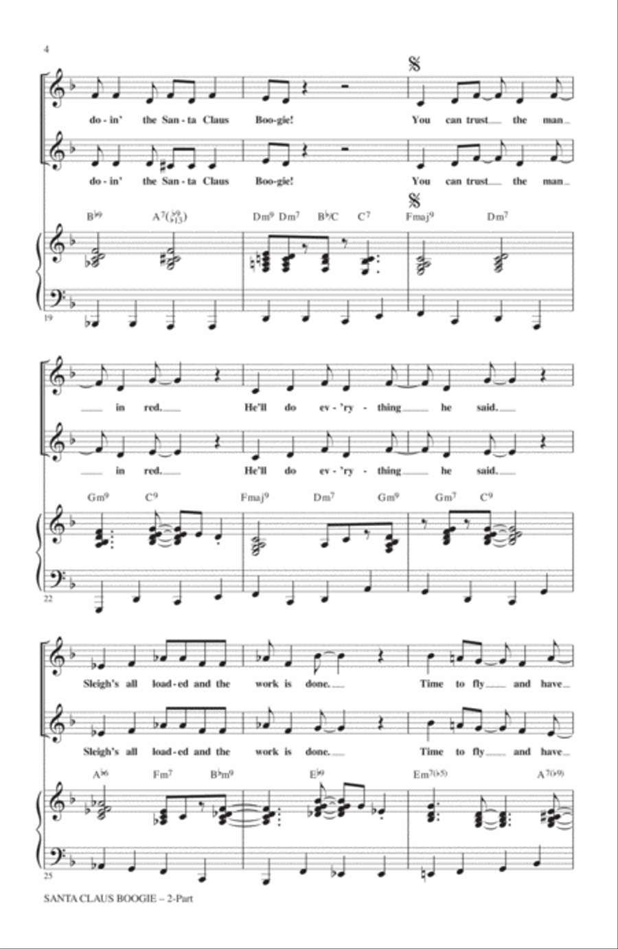 Santa Claus Boogie 2-Part scores gallery preview page 3