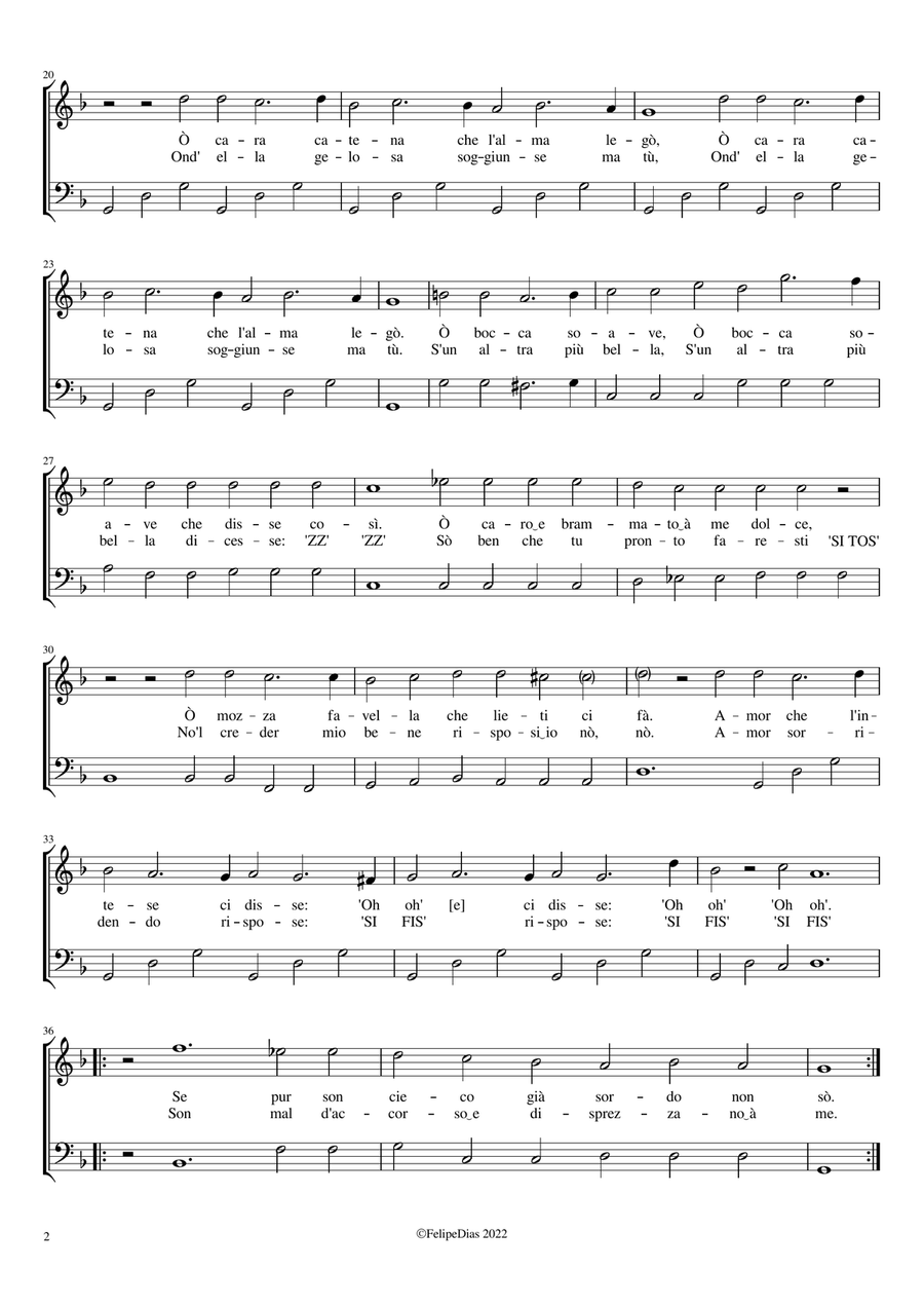 Chi vidde più lieto e felice di me? High Voice scores gallery preview page 2