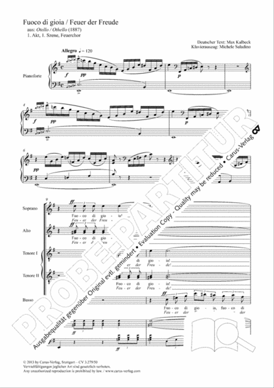 Fuoco di gioa! SATTB scores gallery preview page 2