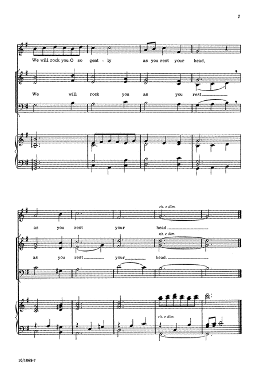 Mary's Lullaby 3-Part scores gallery preview page 7