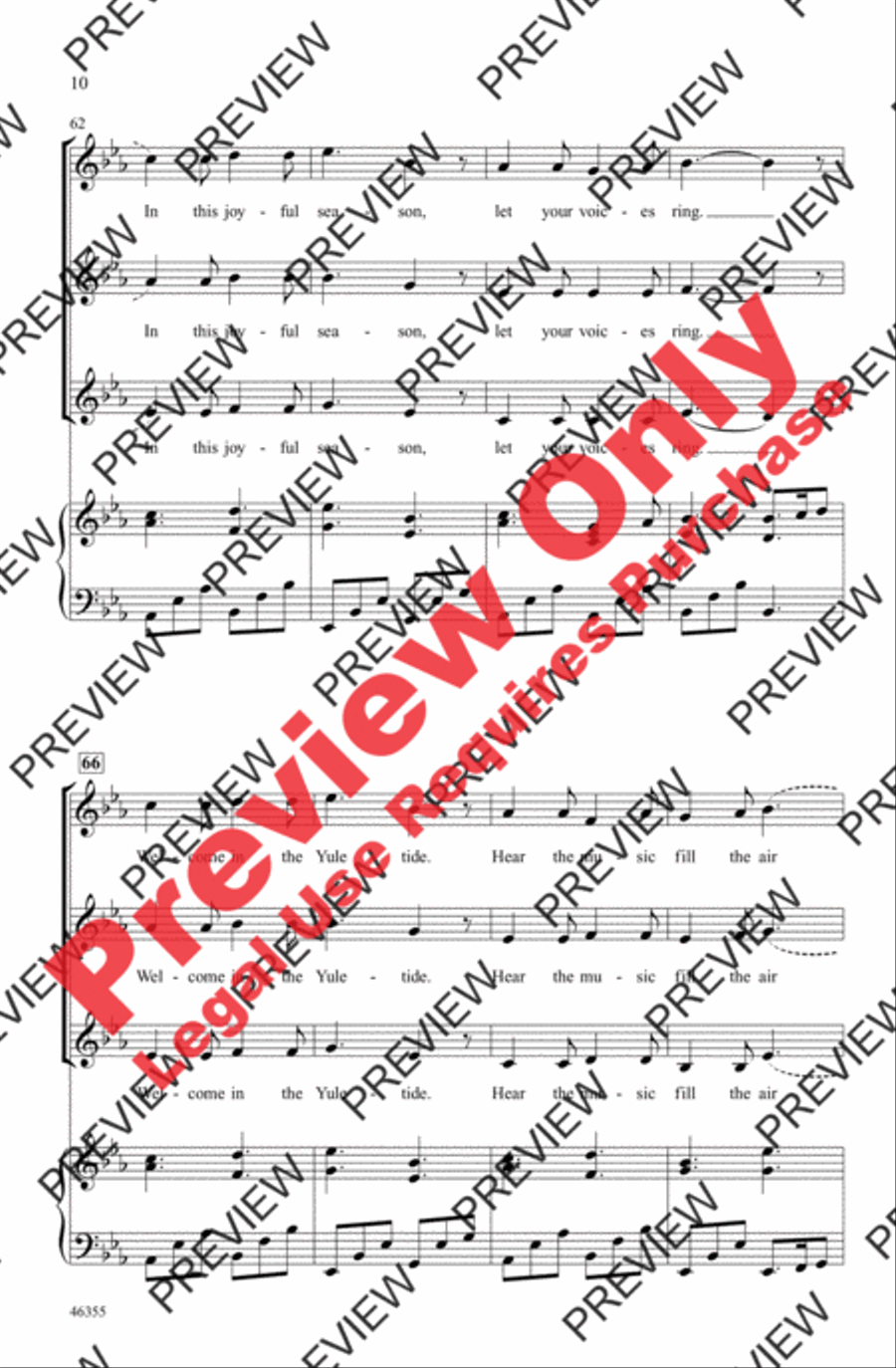 A Winter Noel Women's Choir scores gallery preview page 10