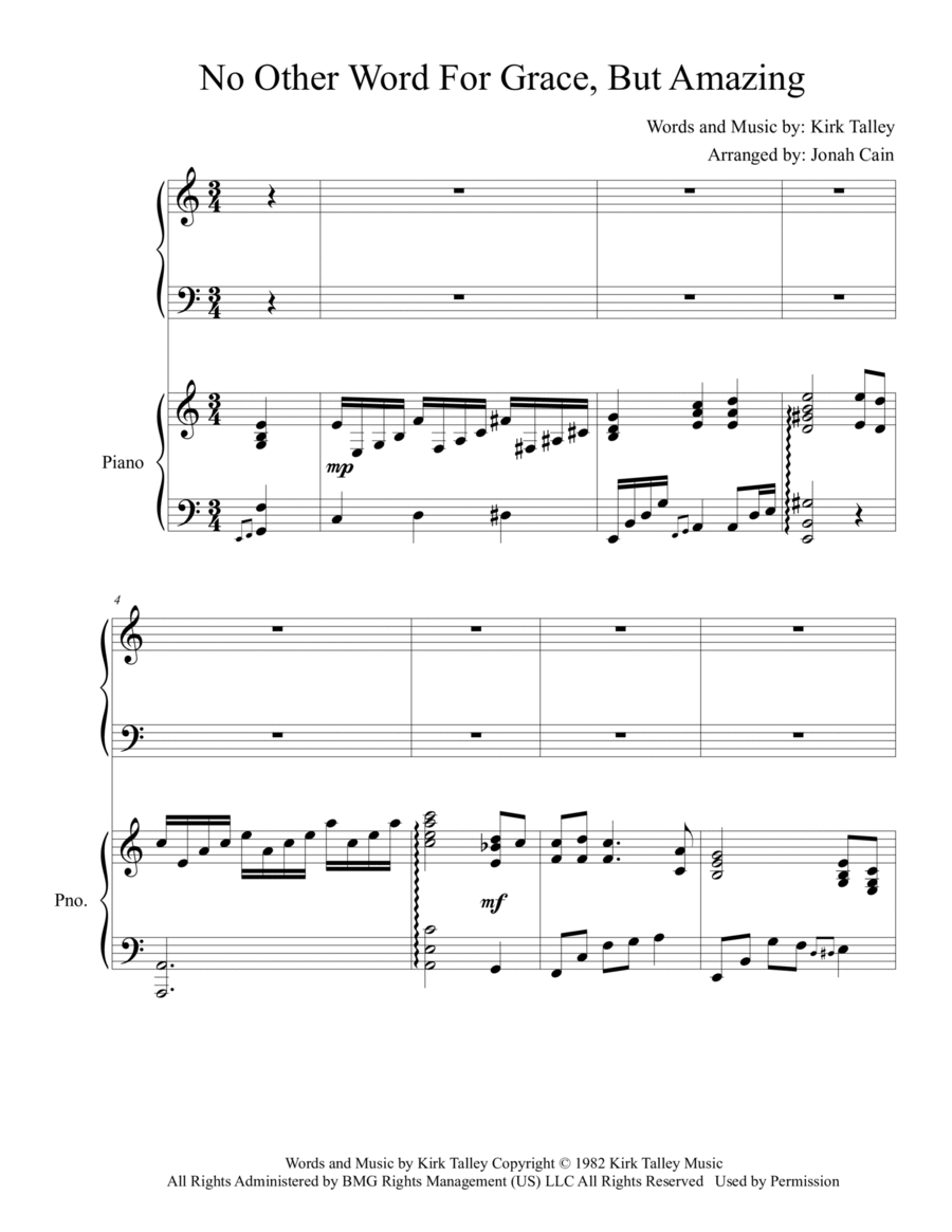 No Other Word For Grace, But Amazing 3-Part scores gallery preview page 1