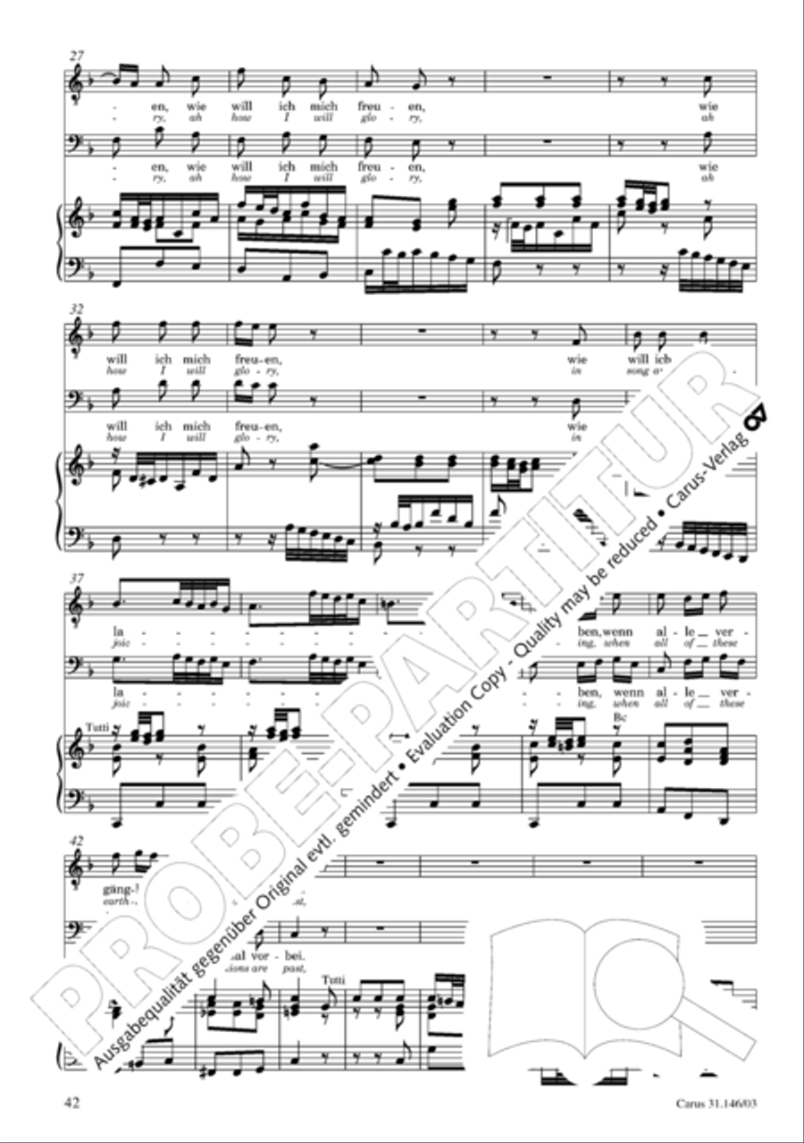 Through bitter tribulation we enter into God's kingdom (Wir mussen durch viel Trubsal in das Reich Gottes eingehen) 4-Part scores gallery preview page 43