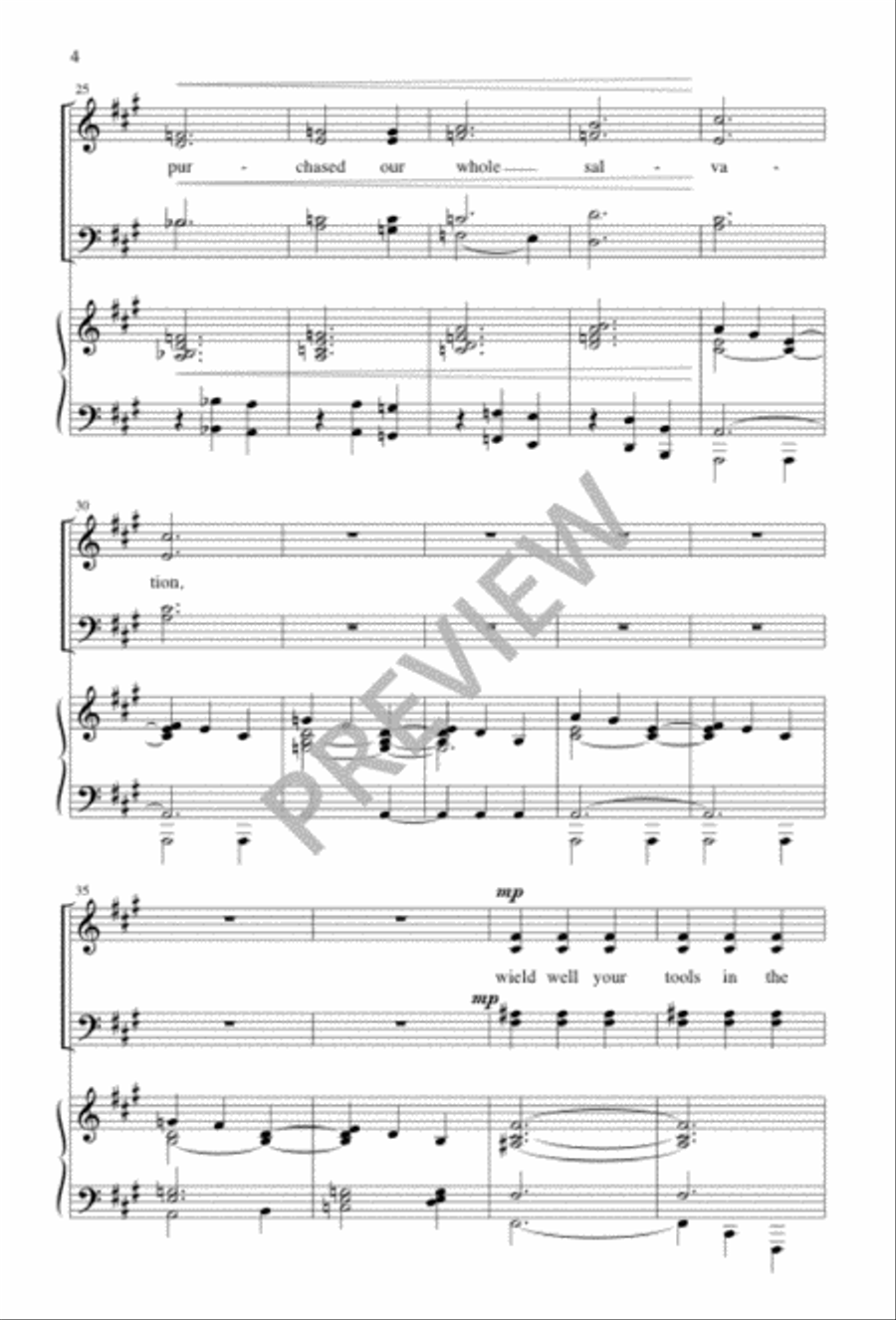 O Christ, the Master Carpenter 4-Part scores gallery preview page 4