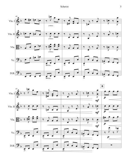 Scherzo from Tschaikowsky's Sym. #4. Full children/youth orchestra. 3 Scores & parts. image number null