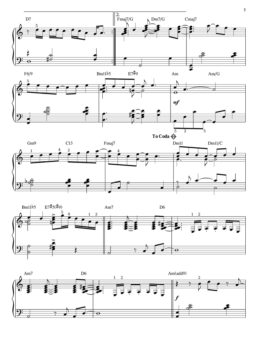 It's Too Late [Jazz version] (arr. Brent Edstrom) Piano Solo scores gallery preview page 3