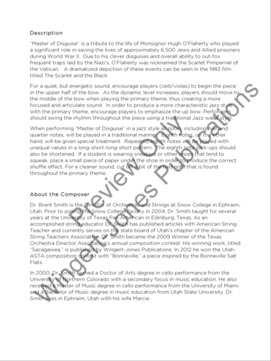 Master of Disguise String Orchestra scores gallery preview page 3