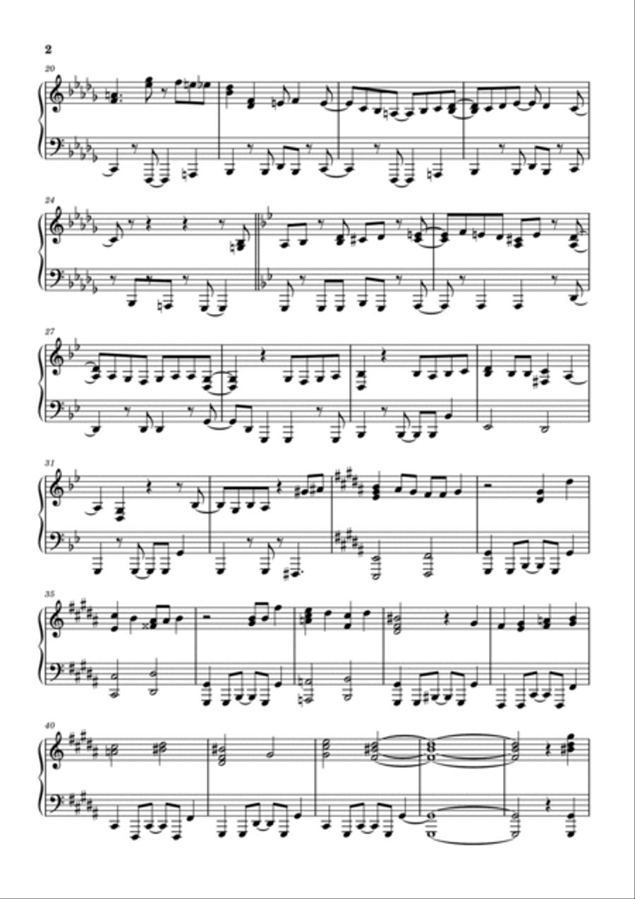 Kick Back Piano Solo scores gallery preview page 2