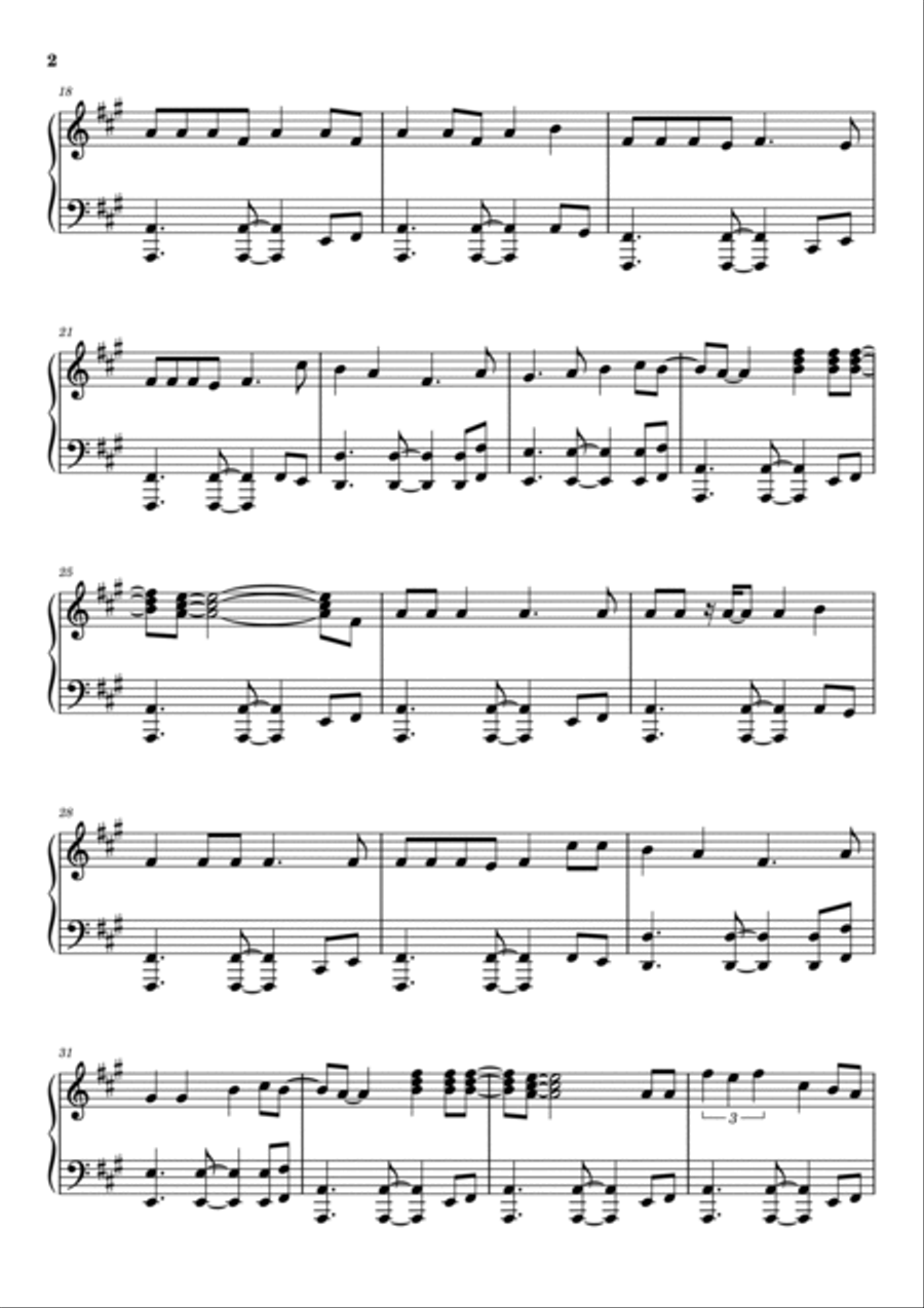 Beautiful Girls Piano Solo scores gallery preview page 2