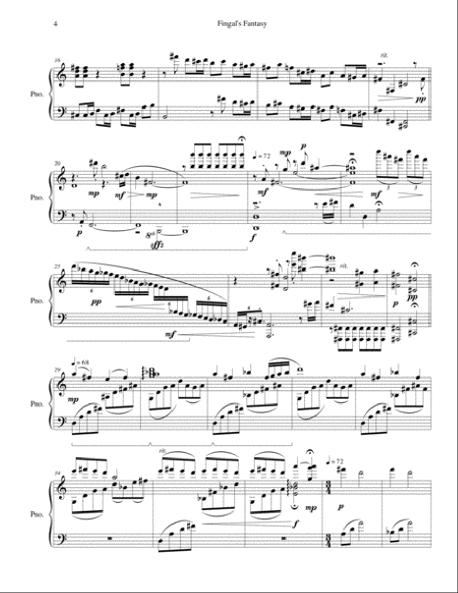 Fingal's Fantasy Piano Solo scores gallery preview page 4