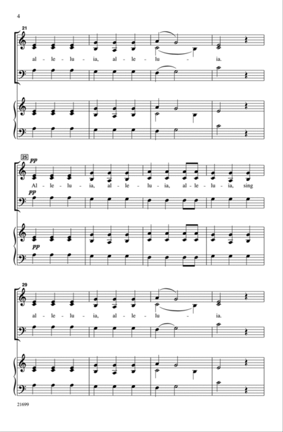 Alleluia Madrigal Alleluia Madrigal 3-Part scores gallery preview page 4