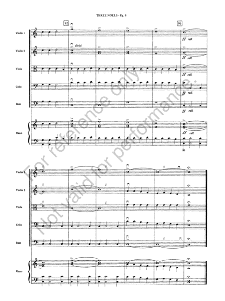 Three Noels String Orchestra scores gallery preview page 9