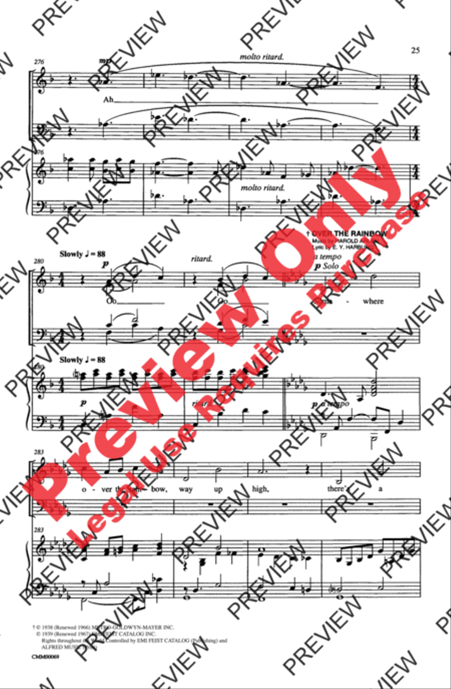 The Music of M-G-M (A Choral Medley) 4-Part scores gallery preview page 25