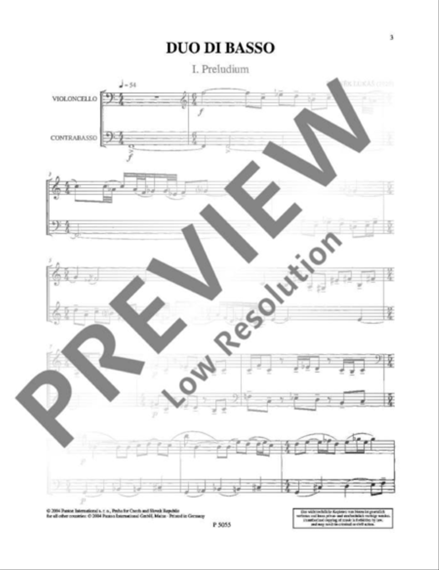 Duo di Basso String Duet scores gallery preview page 4