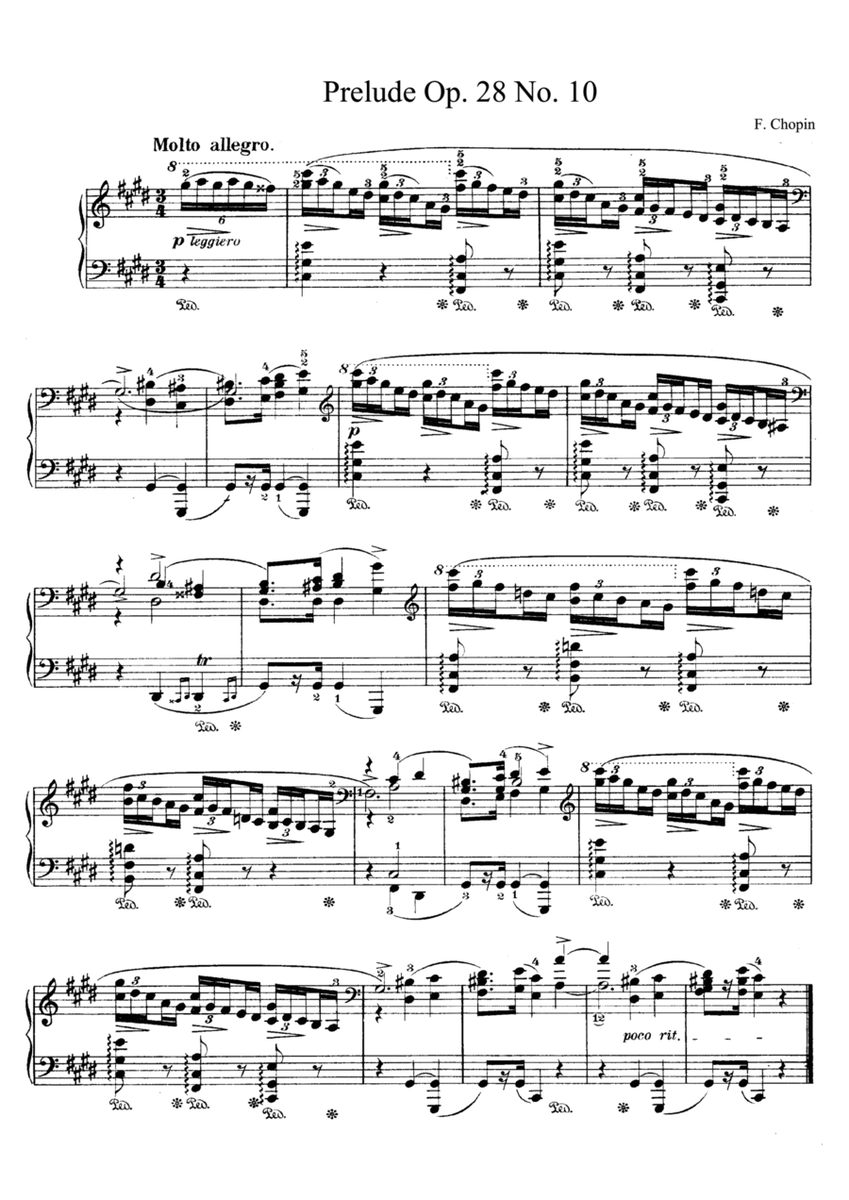 Chopin Prelude Op. 28 No. 10 in C Sharp Minor