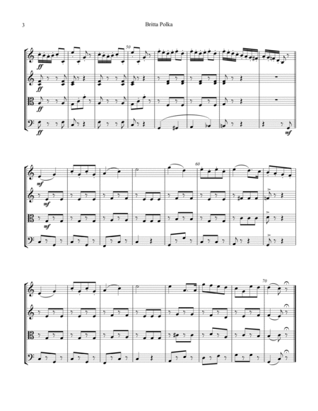 Britta Polka (G Major) for string quartet image number null
